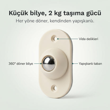 360° Döner Bilyeli Eşya Kaydırıcı
